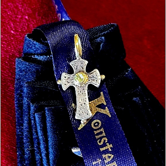 Konstantino Jewelry - Konstantino Sterling Silver and 18K gold Etruscan style cross made in Greece